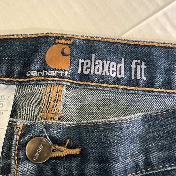 Men’s Carhartt relaxed fit 40x30 denim Jeans carpenter - Picture 12 of 14